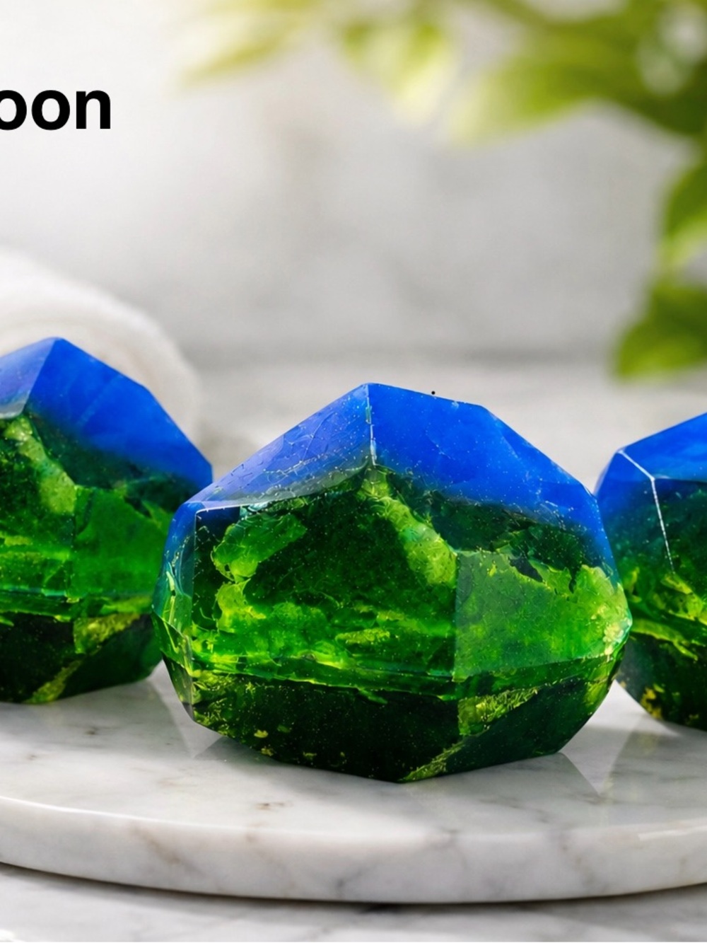 Gemstone Crystal Soap – Luxury Faceted Jewel Bar Moisturizing Glycerin Spa Gift